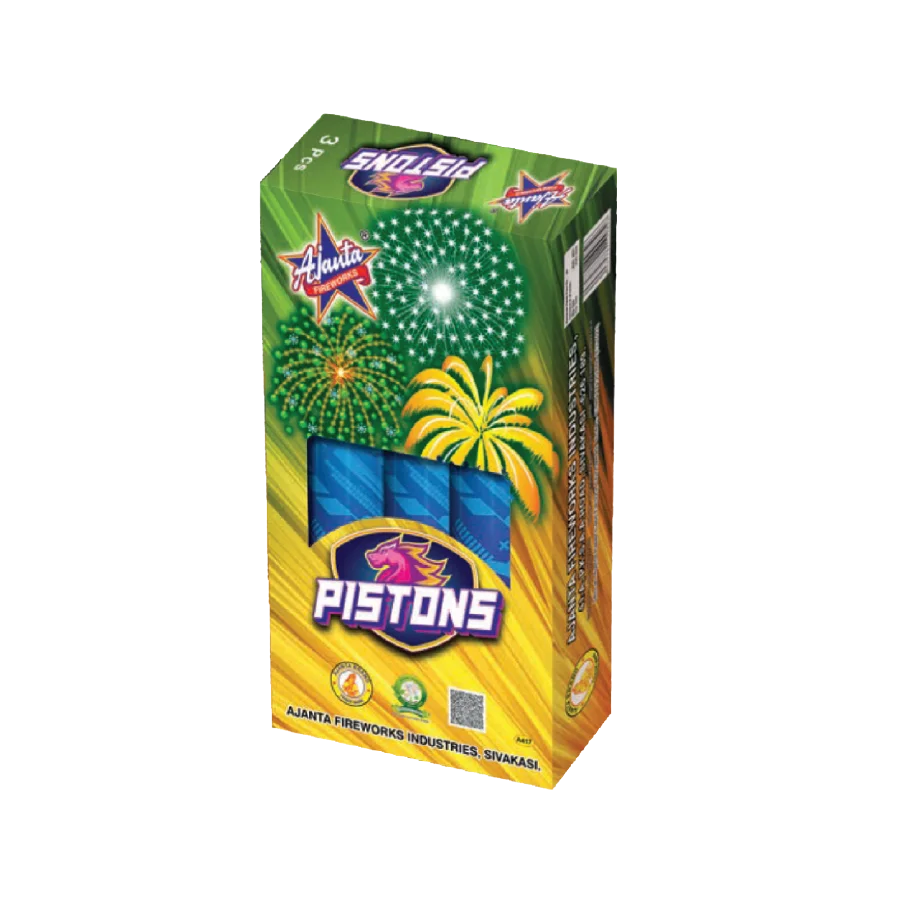 Piston (Red, Silver, Palm Tree) – AJANTA