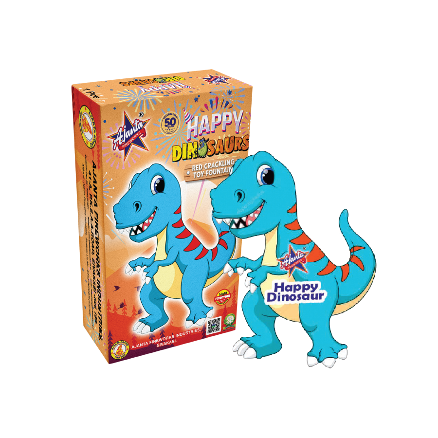 Happy Dinosaur (Red Special Crackling Fountain) – AJANTA